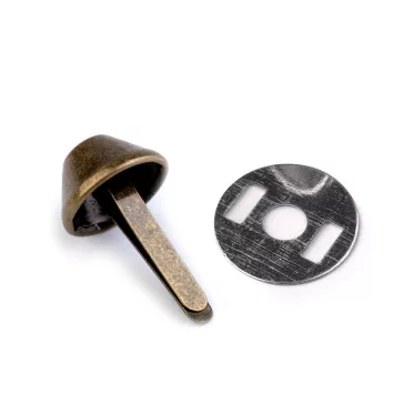   Kétlábas szög / fém táskaláb Ø12 mm szegecs - 3 ósárgaréz (10 szett)
