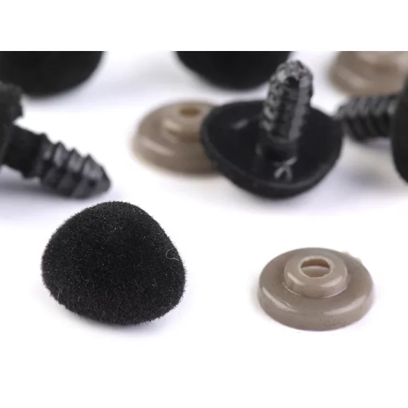 Bársony biztosíték orrocska 11x14 mm - 1 fekete (50 szett) Bársony biztosíték orrocska 11x14 mm - 1 fekete (50 szett)
