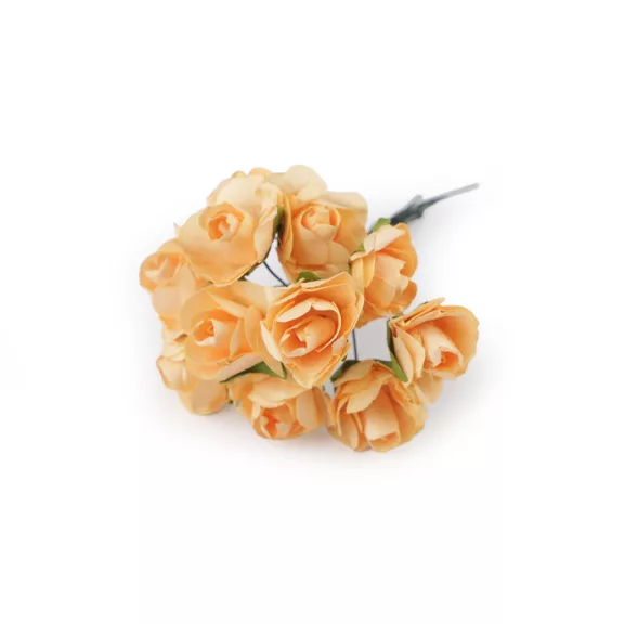 Rózsavirág, papír drót száron / félkészáru bokréták készítéshez hossza Ø20 mm - 7 lazac (60 bunch) Rózsavirág, papír drót száron / félkészáru bokréták készítéshez hossza Ø20 mm - 7 lazac (60 bunch)