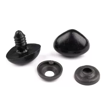 Biztonsági orr 15x20 mm - fekete (5 szett)