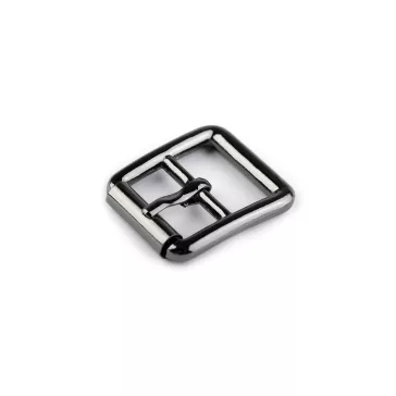   Fém pergős övcsat 20 mm-es - 1 nikkel fekete (50 db-os csomagolás)