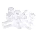 Műanyag doboz 3,8x4,7 cm csavaros - Transparent (2 db-os csomagolás)