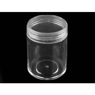   Műanyag doboz 3,8x4,7 cm csavaros - Transparent (60 db-os csomagolás)