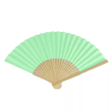   Papír legyező festhető 21x36 cm - 16 menta (1 db-os csomagolás)