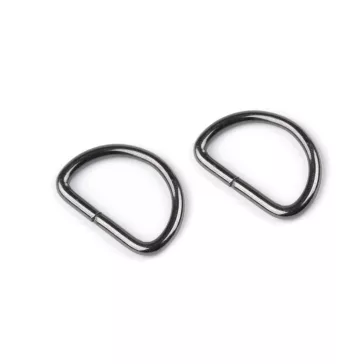   D karika félkarika átmérője 12 mm - 4 nikkel fekete (400 db-os csomagolás)