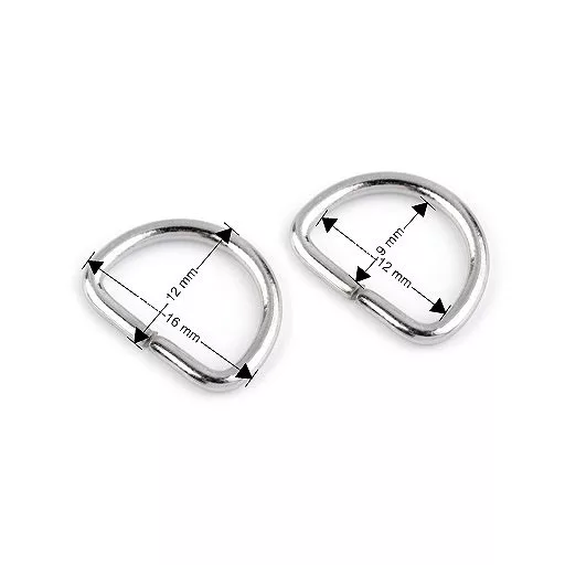 D karika félkarika átmérője 12 mm