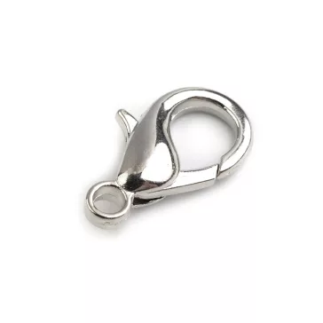   Fém delfinkapocs 3 mm-es szem - 1 nikkel (5 db-os csomagolás)
