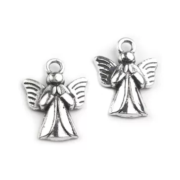   Medál 15x20 mm angyal - platina patinával
130233 210829 130265 130268 130308 (50 db-os csomagolás)