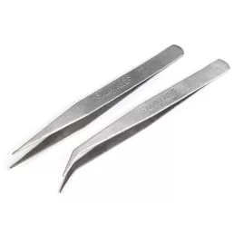 Fém csipesz egyenes, ívelt 12,5 cm
