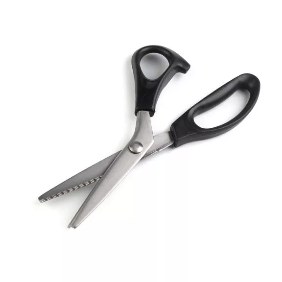 Cikk cakk olló 24 cm fogazott - fekete (1 db-os csomagolás) Cikk cakk olló 24 cm fogazott - fekete (1 db-os csomagolás)