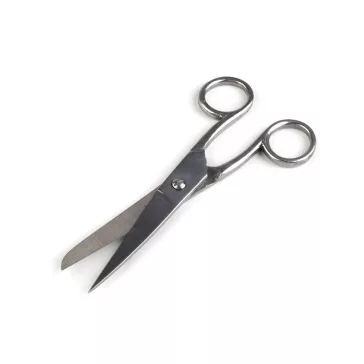   Háztartási fém szabóolló 13 cm-es - nikkel (3 db-os csomagolás)
