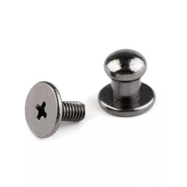 Pisztolygomb Ø6 mm - 1 nikkel fekete (100 pr)