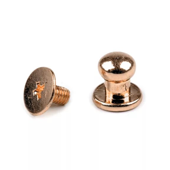 Pisztolygomb Ø6 mm - 2 rózsaarany (20 pár) Pisztolygomb Ø6 mm - 2 rózsaarany (20 pár)