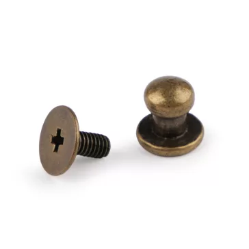 Pisztolygomb Ø6 mm - 4 ósárgaréz (20 pár)