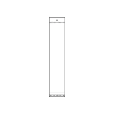   PP ragasztócsíkos celofán bopp tasak akasztóval 5x25,5 cm - átlátszó (1000 db-os csomagolás)