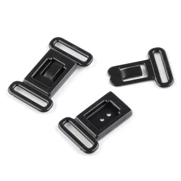   Csokornyakkendő /melltartó kapocs 12 mm széles - 1 fekete (200 pár)