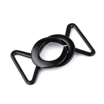 Fém kapocs szélessége 24 mm - 3 fekete lakk matt (30 pr)