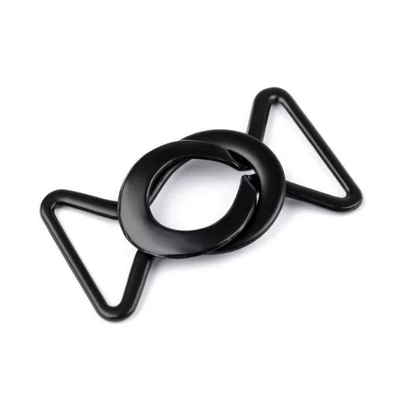 Fém kapocs szélessége 24 mm - 3 fekete lakk matt (5 pár) Fém kapocs szélessége 24 mm - 3 fekete lakk matt (5 pár)
