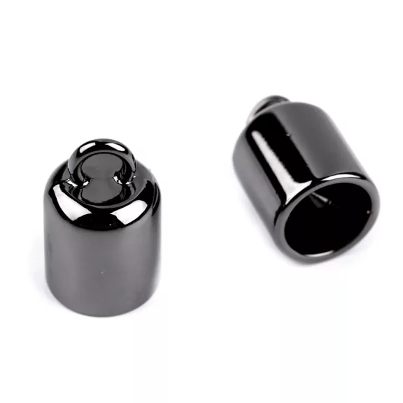 Fém zsinórvég Ø9 mm - 3 nikkel fekete (10 db-os csomagolás) Fém zsinórvég Ø9 mm - 3 nikkel fekete (10 db-os csomagolás)