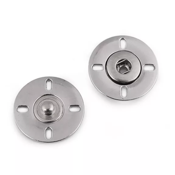 Varrható patent gomb Ø25 mm - 1 nikkel (2 pr) Varrható patent gomb Ø25 mm - 1 nikkel (2 pr)