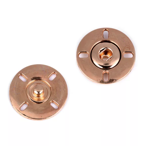 Varrható patent gomb Ø25 mm - 3 rózsaarany (2 pár) Varrható patent gomb Ø25 mm - 3 rózsaarany (2 pár)