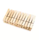 Fa ruhacsipeszek 10x74 mm - természetes világos (24 db-os csomagolás) Fa ruhacsipeszek 10x74 mm - természetes világos (24 db-os csomagolás)