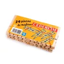 Fa ruhacsipeszek 10x74 mm - természetes világos (24 db-os csomagolás) Fa ruhacsipeszek 10x74 mm - természetes világos (24 db-os csomagolás)