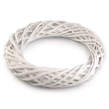 Fonott koszorú Ø34 cm - 1 fehér (4 db-os csomagolás)