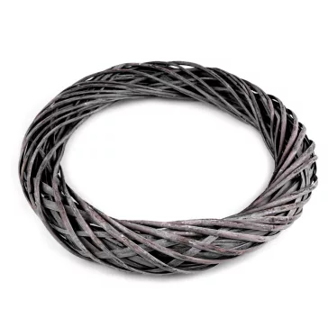 Fonott koszorú Ø34 cm - 5 szürke (4 db-os csomagolás)