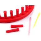 Műanyag kötőkeret sál, sapka kötésre Ø19 cm - piros (12 szett) Műanyag kötőkeret sál, sapka kötésre Ø19 cm - piros (12 szett)