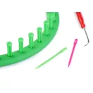 Műanyag kötőkeret sál, sapka kötésre Ø24 cm - írzöld (9 szett) Műanyag kötőkeret sál, sapka kötésre Ø24 cm - írzöld (9 szett)