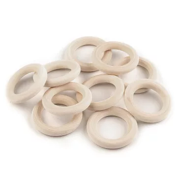   Fa karika külső Ø40 mm-es - természetes világos (50 db-os csomagolás)