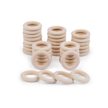   Fa karika külső Ø30 mm - természetes világos (50 db-os csomagolás)