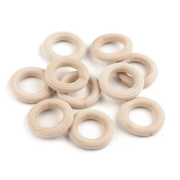 Fa karika külső Ø30 mm - természetes világos (10 db-os csomagolás) Fa karika külső Ø30 mm - természetes világos (10 db-os csomagolás)