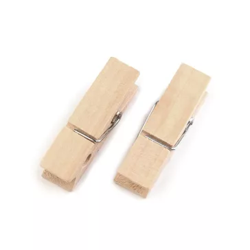   Fa csipeszek egyszínűek 11x45 mm - természetes világos (10 db-os csomagolás)
