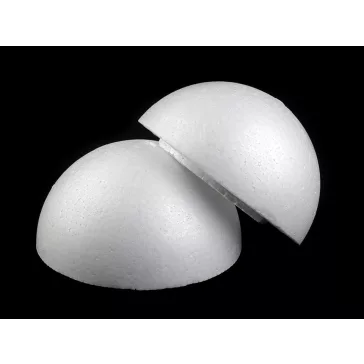   Polisztirol gömb kétrészes, üreges Ø14,5 cm - fehér (4 db-os csomagolás)