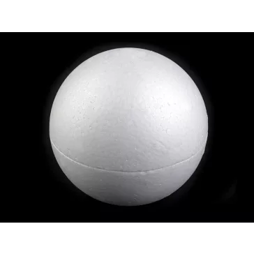   Polisztirol gömb kétrészes, üreges Ø14,5 cm - fehér (30 db-os csomagolás)