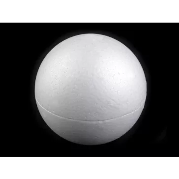   Polisztirol gömb kétrészes, üreges Ø14,5 cm - fehér (1 db-os csomagolás)