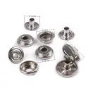 Patent karikával Ø15 mm (AM6 - O-SPRING) erős anyagokra, ömlesztett - nikkel (300 szett)