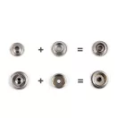 Patent karikával Ø15 mm (AM6 - O-SPRING) erős anyagokra, ömlesztett - nikkel (300 szett)