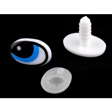 Biztonsági szem 14x22 mm - 1 mélykék (200 szett)
