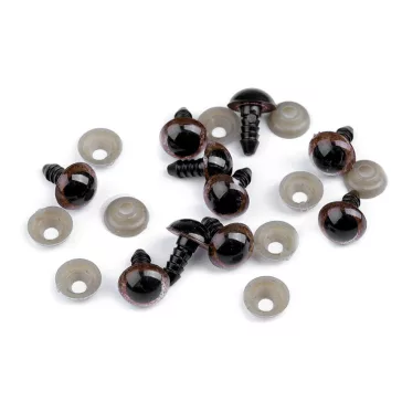 Biztonsági szem Ø10 mm - 2 barna (360 szett)
