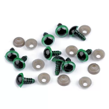 Biztonsági szem Ø10 mm - 3 fenyőzöld (10 szett)