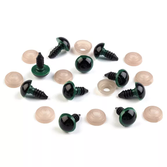 Biztonsági dísz szem 12 mm - 3 fenyőzöld (10 szett) Biztonsági dísz szem 12 mm - 3 fenyőzöld (10 szett)