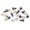 Biztonsági dísz szem 12 mm - 5 fehér (10 szett)