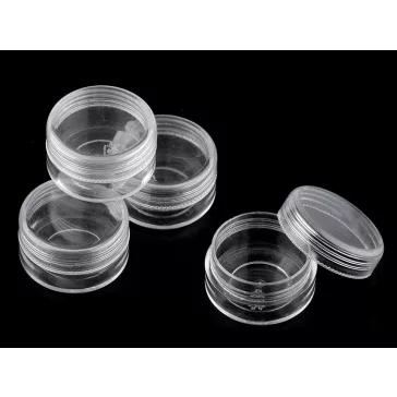   Műanyag doboz 4x2,1 cm csavaros - Transparent (4 db-os csomagolás)
