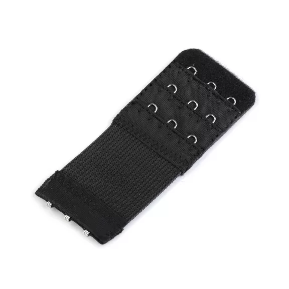 Melltartó hosszabbító szélessége 40 mm-es 3 soros rugalmas - 2 fekete (40 db-os csomagolás) Melltartó hosszabbító szélessége 40 mm-es 3 soros rugalmas - 2 fekete (40 db-os csomagolás)