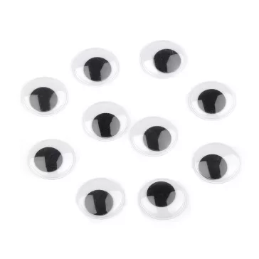 Öntapadós szem Ø25 mm - fekete (50 db-os csomagolás)