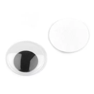 Öntapadós szem Ø25 mm - fekete (50 db-os csomagolás)