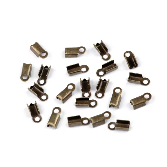 Bőrvégződés 4 mm lapos - 2 ósárgaréz (50 db-os csomagolás) Bőrvégződés 4 mm lapos - 2 ósárgaréz (50 db-os csomagolás)